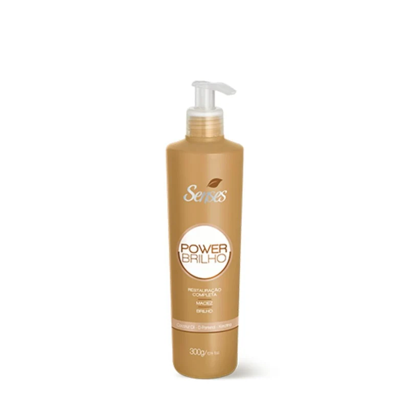 Power Brilho Restore Shine Softness Coconut D-Panthenol Keratin 300g - Senses