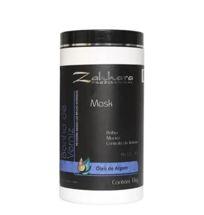 Argan Oil Brightness Softness Volume Control Vernish Bath Mask 1Kg - Zahhara