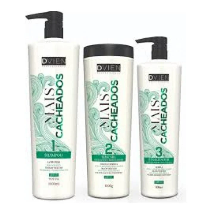 Mais Cacheados Curly Hair Curls Low Poo Treatment Kit 3x1L - D'vien Cosmetics