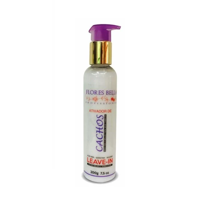 Curls Activator Leave-In Keratin Aloe Vera Silicones Finisher 200ml - Flores Bella