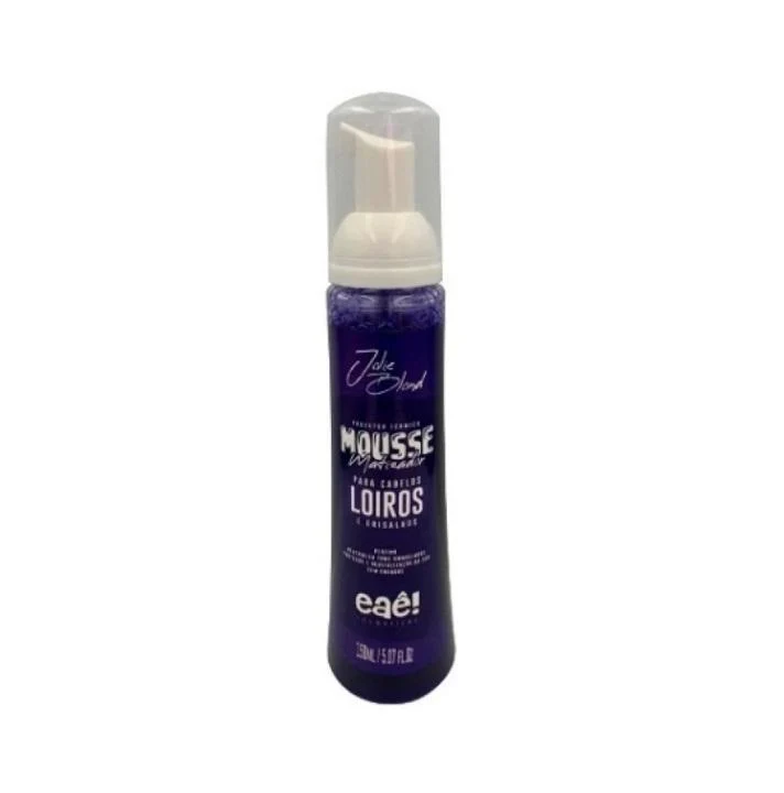 Blond Gray Hair Mouse Jolie Platinum Effect Treatment 250ml - Eaê Cosmetics