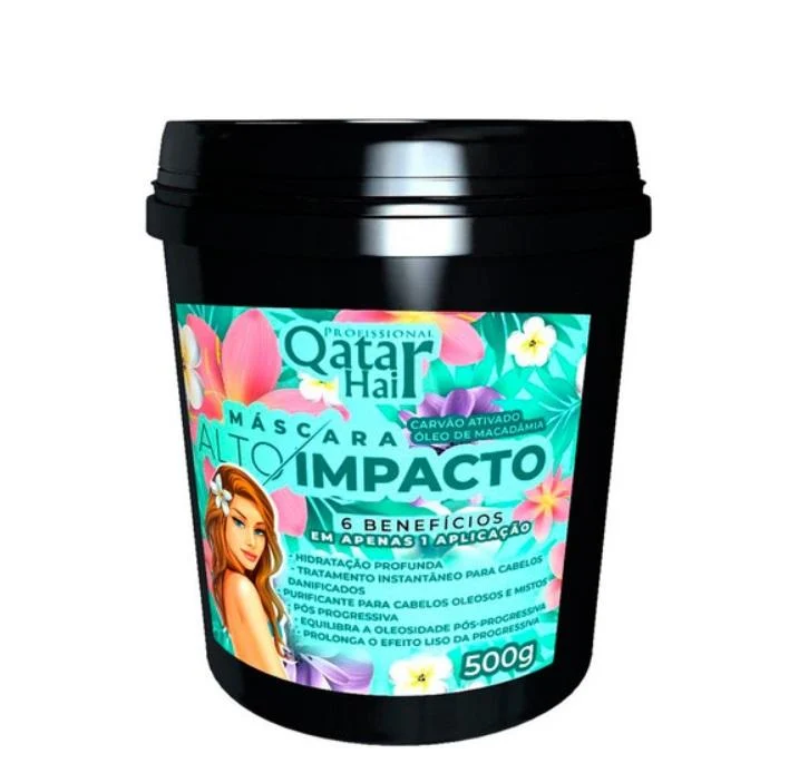 High Impact 6 in 1 Macadamia Activated Charcoal Hair Mask 500g - Qatar Hair