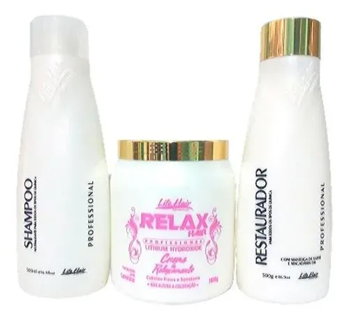Kit Relaxation Lithium Relax Hair Professional Life Hair 1k - Life Hair