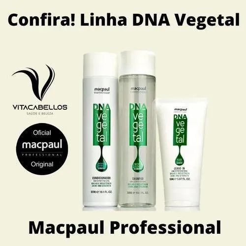 Kit Dna Vegetable Macpaul Shampoo Conditioner E Leave in - Macpaul