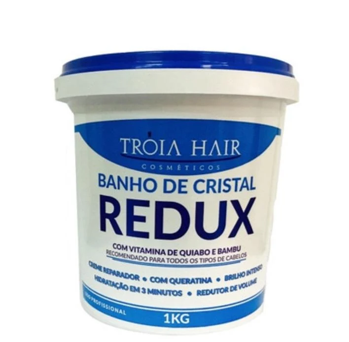 Crystal Bath Banho de Cristal Redux Okra Bamboo Shine Mask 1Kg - Troia Hair