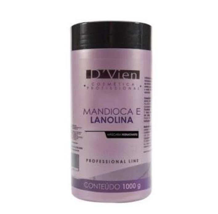 Mandioca Lanolina Cassava Lanolin Moisturizing Hair Mask 1Kg - D'vien Cosmetics
