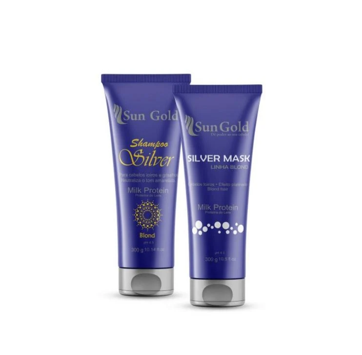 Silver Blond Gray Tinting Protein Neutralizing Treatment Kit 2x300 - Sun Gold