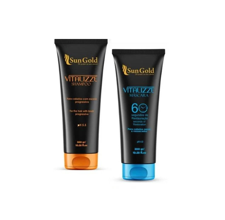 Vitalizze Dry Chemically Treated Hair 60 Seconds Restore Kit 2x300ml - Sun Gold