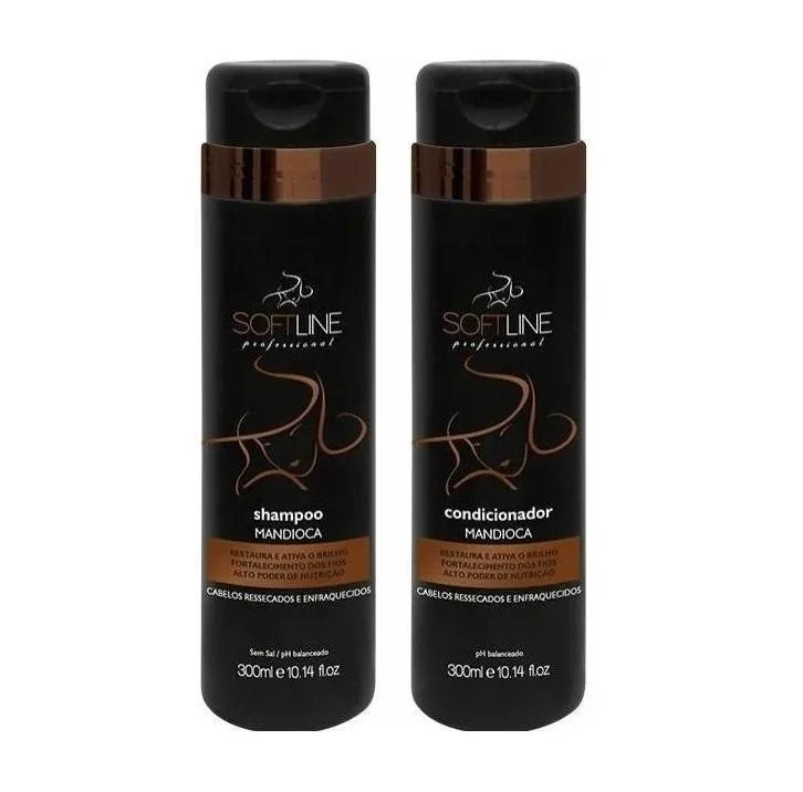 Mandioca Manioc Cassava Maintenance Dry Hair Home Care 2x300ml - Soft Line