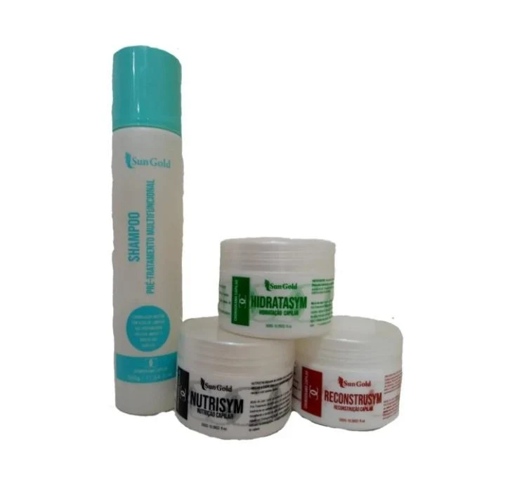Hair Schedule Home Care Maintenance Hair Treatment Kit 4 Itens - Sun Gold