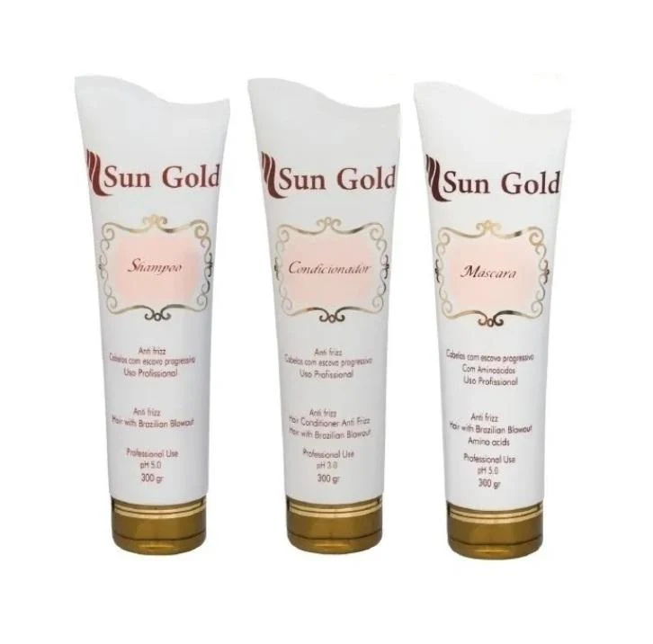 Home Care Care Anti Frizz Post Progressive Maintenance Kit 3x300ml - Sun Gold