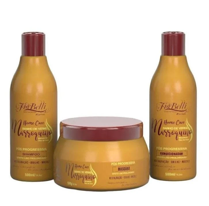Marroquina Moroccan Post Progressive Varnish Home Care Kit 3x500ml - FioBelli
