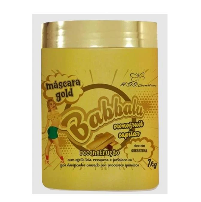 Gold Babballu Cronofruit Keratin Reconstruction Web Effect Mask 1Kg - FioBelli
