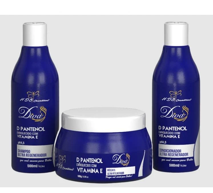 Diva D-Pantenol Home Care Maintenance Regenerator Kit 3x500 - HDS Cosmetics
