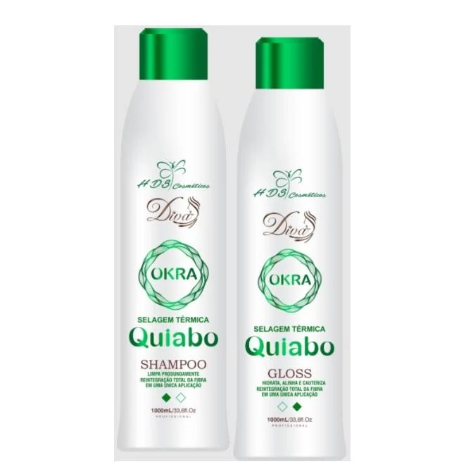 Quiabo Okra Progressive Thermal Sealing Smoothing Kit 2x1L - HDS Cosmetics