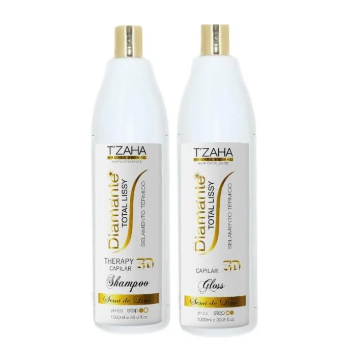 Diamond Total Lissy Organic Semi di Lino Definitive Hair Progressive Kit - T'Zaha
