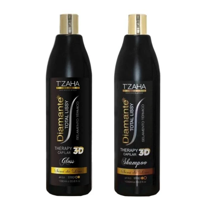 Diamond Total Lissy 3D Semi di Lino Definitive Hair Progressive Kit 2x1L - T'Zaha