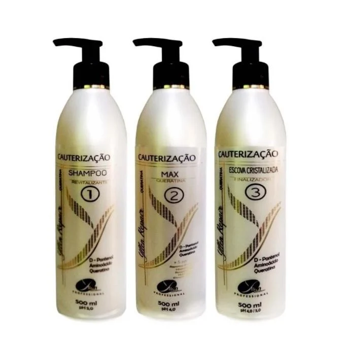 Crystallization Brush Cauterization Keratin Thermal Treatment Kit 3x500ml - Yllen