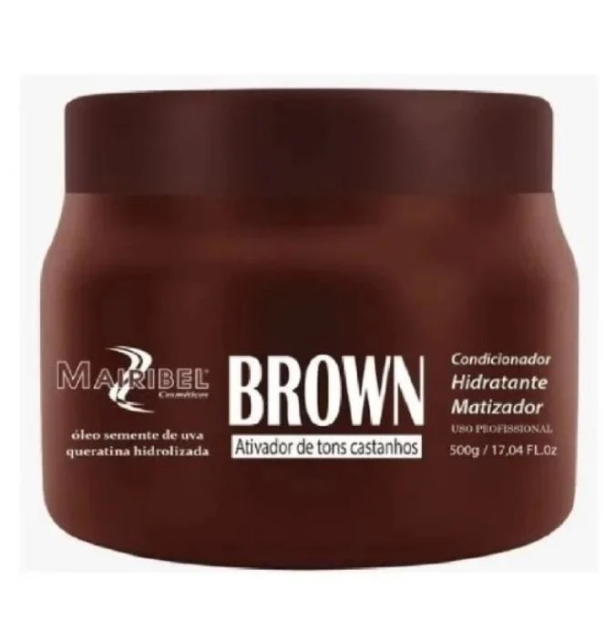 HidratyColor Argan Brown Moisturizing Tinting Intensifier Mask 500g - Mairibel
