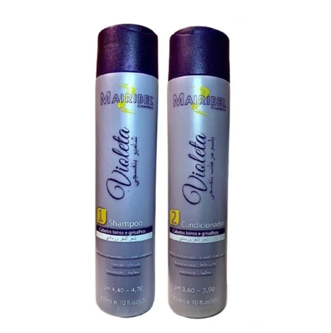 Violeta Violet Gray Blond Hair Tinting Color Maintenance Kit 2x300ml - Mairibel