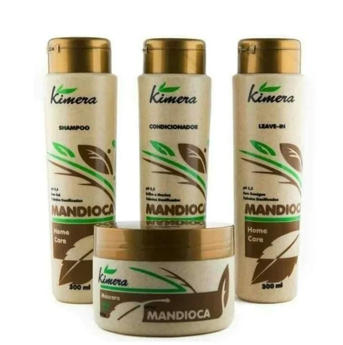 Mandioca Cassava Manioc Maintenance Home Care Treatment Kit 4 Itens - Kimera