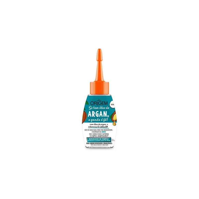 Origem Argan Oil UV Protection Vitamin E Tips Repairer Oil Finisher 30ml - Nazca