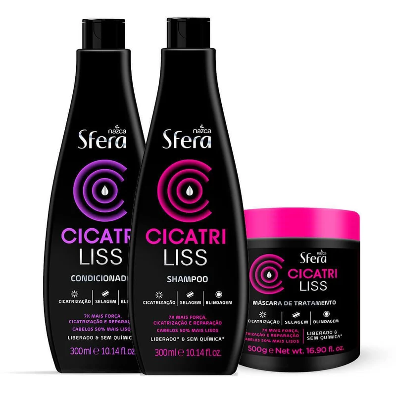 Cicatriliss Sfera Healing Sealing Shielding Hair Treatment Kit 3 Itens - Nazca