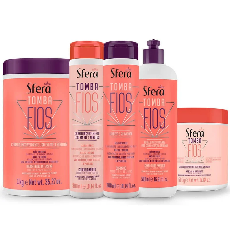 Sfera Tomba Fios Wires Anti Frizz Softness Shine Treatment Kit 5 Itens - Nazca