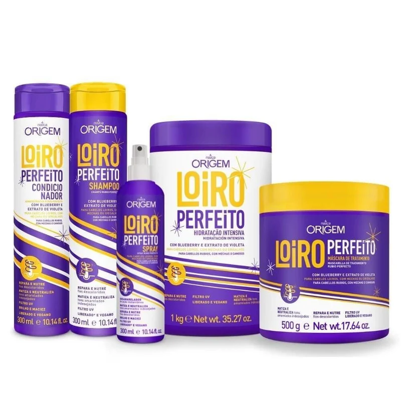 Perfect Blond Loiro Perfeito Neutralizing Tinting Treatment Kit 5 Itens - Nazca
