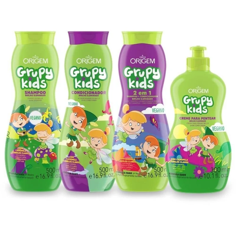 Grupy Kids Illuminated Shine Maintenance Daily Treatment Kit 4 Itens - Nazca