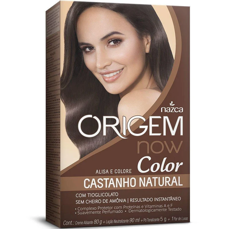 Origem Now Colors Natural Brown Neutralizing Thioglycolate Smoothing Kit - Nazca
