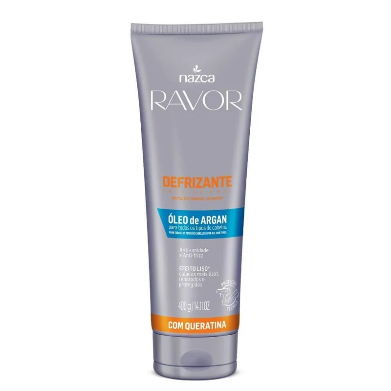 Ravor Defrizante Argan Oil Keratin Anti Frizz Smooth Treatment 400g - Nazca