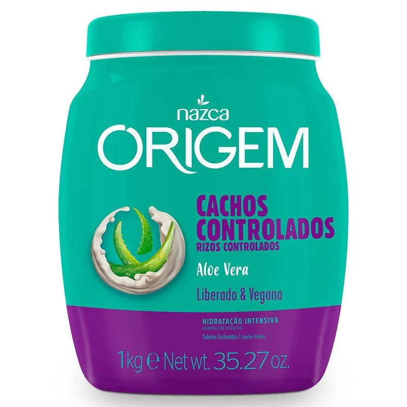 Origem Moisturizing Vegan Controlled Curls Aloe Vera Hair Mask 1kg - Nazca