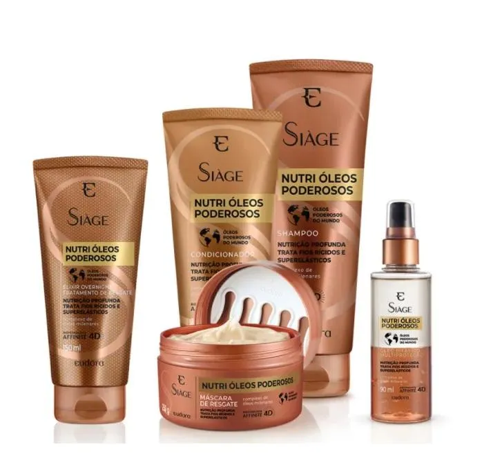 Siàge Nutri Powerful Oils Deep Hair Nourishing Resistance Kit 5 Itens - Eudora