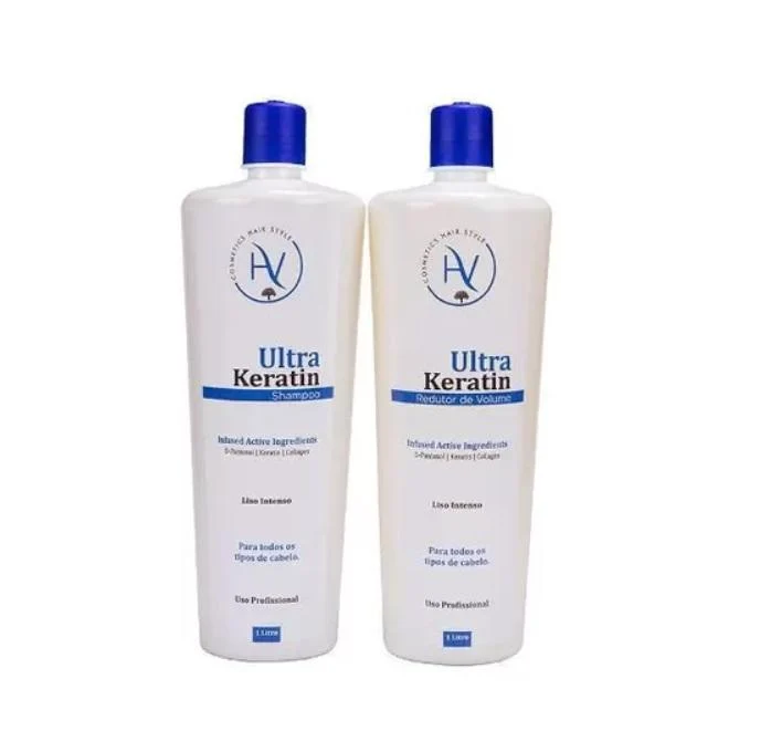 Intensive Smooth Ultra Keratin Progressive Straightening Kit 2x1L - HV Cosmetics