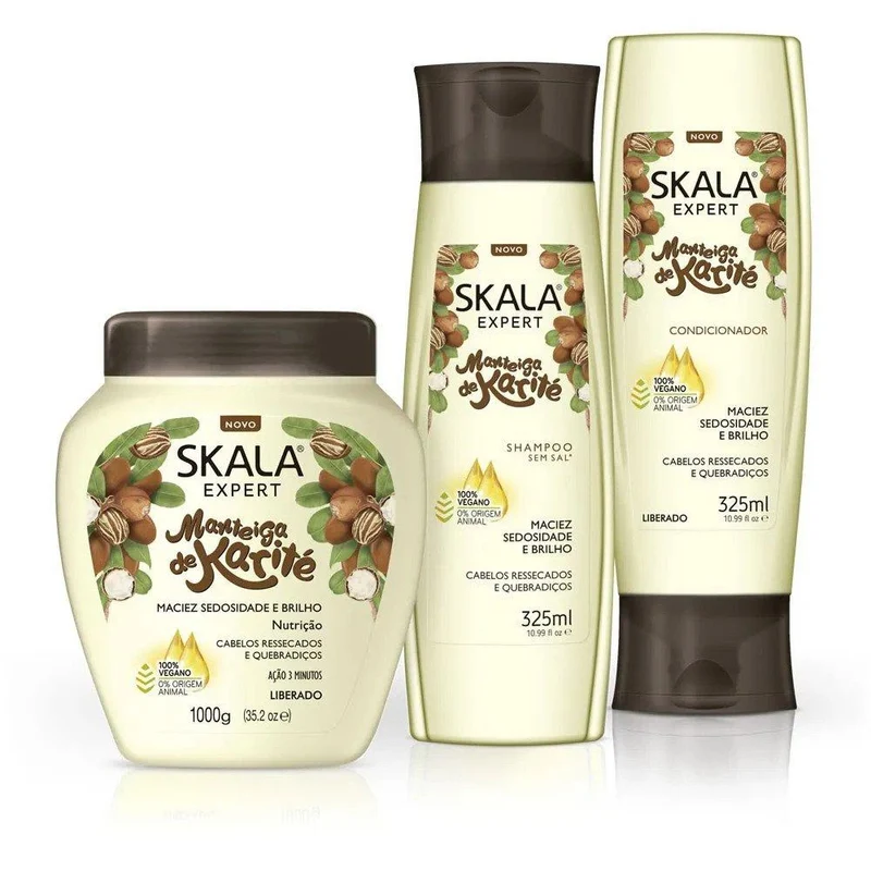 Skala Expert Manteiga de Karité Shea Butter Powerful Nutrition Shine Treatment Kit 3 Prod. - Skala