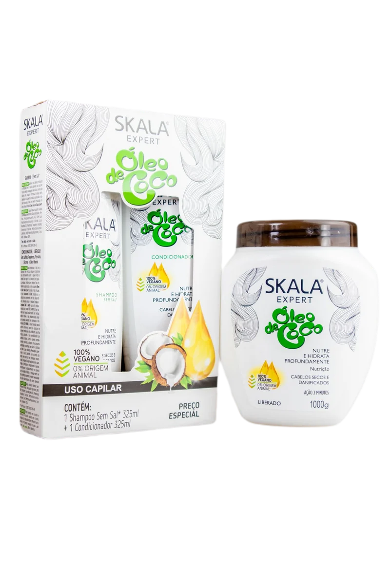 Skala Expert Oleo de Coco Coconut Oil Damaged Hair Nourishing Moisturising Kit 3 Products - Skala