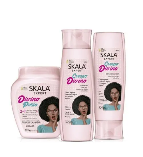 Skala Expert Divino Potao Curly Hair Transition Anti Frizz Moisturising Kit 3 Prod. - Skala