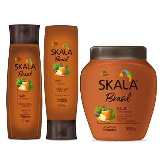 Skala Brasil Caju Cashew & Murumuru Vegan Nutrition Reconstruction Kit 3 Products - Skala