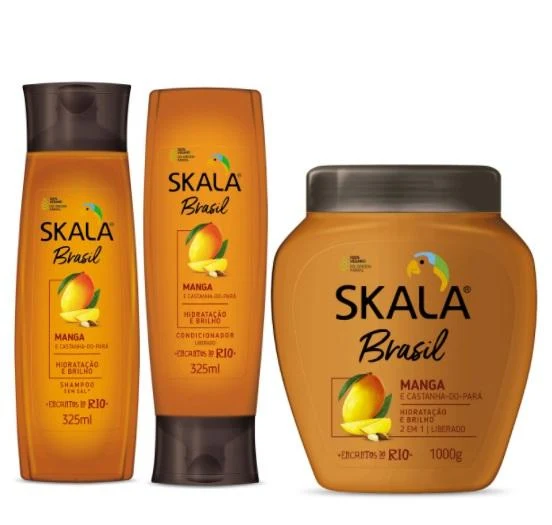 Skala Brasil Mango & Castanha do Para Mango & Brazil Nut Hydration Vegan Kit 3 Prod. - Skala