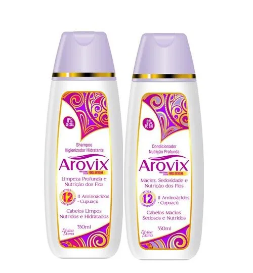 11 Amino Acids Cupuaçu Softness Silkiness Nutrition Arovix 2x350ml - Divina Dama