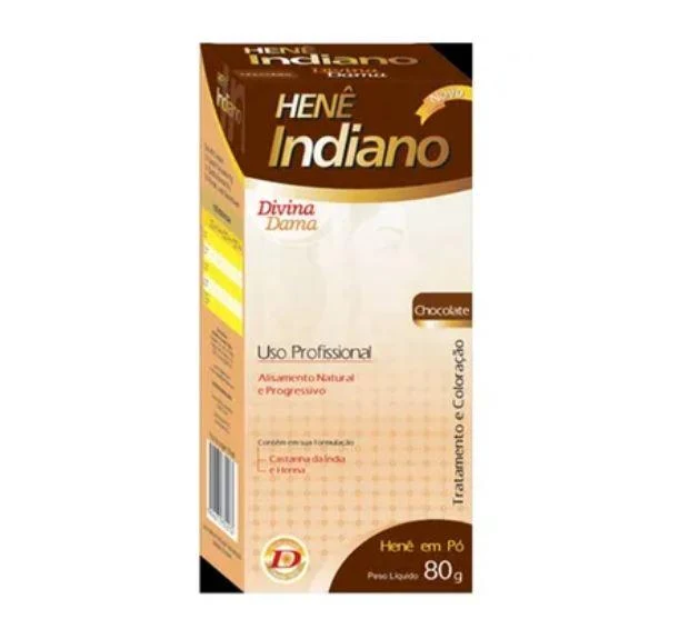 Henê Powder Chocolate Straightening Smoothing Dyeing Henna 80g - Divina Dama