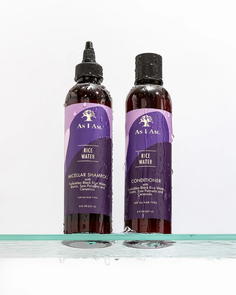 Shampooing et revitalisant à l'eau de riz