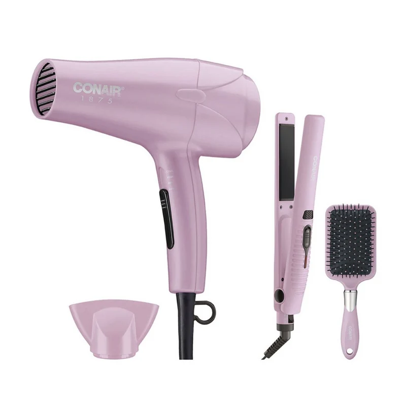 Conair Set Plancha Alisadora Lilac Styling Collection + Secador para Cabello Lilac Styling Collection 1875W, CB220PP3UX