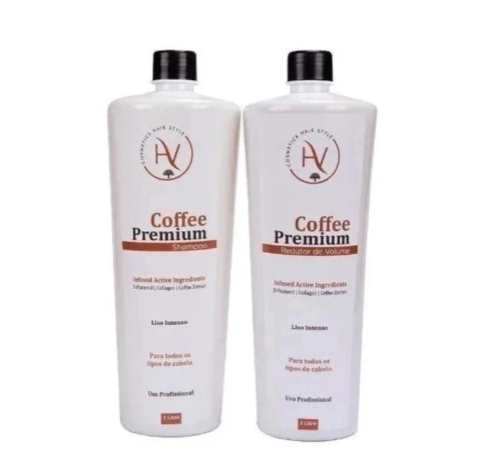 Coffee Premium Progressive Blowout Infused Active Brush Kit 2x1L - HV Cosmetics