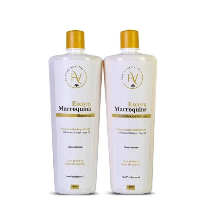 Moroccan Brush Volume Reducer Infused Active Progressive Kit 2x1L - HV Cosmetics