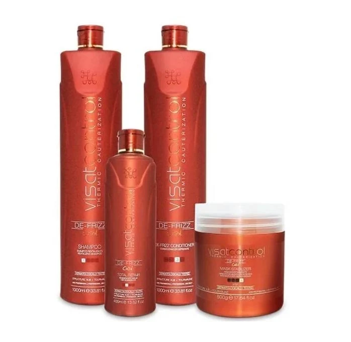 Control Revitalizing Cauterization Btox Hair Treatment Kit 4 Itens - Visat Hair