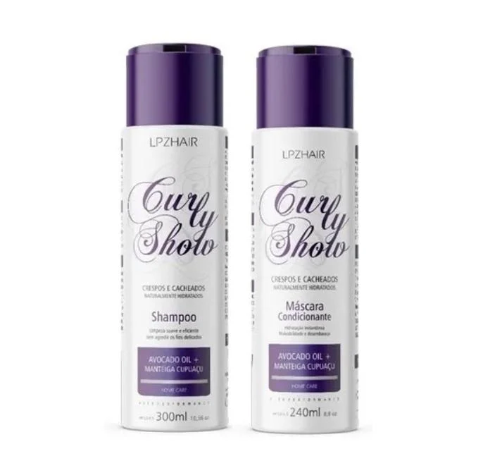Curly Show Curls Activator Avocado Oil Cupuaçu Butter Kit 2 Itens - Lpzhair