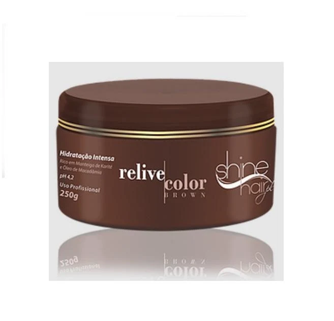 Color Relieve Brown Strengthening Revitalizating Keratin Mask 250g - Shine Hair