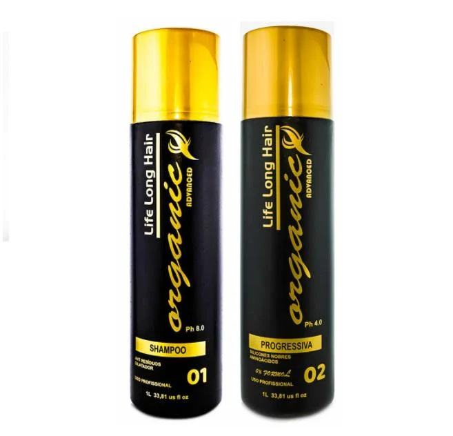 Organic Advanced Progressive Brush Hair Straightening Kit 2x1L - Life Long Hair
